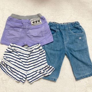 ブランシェス(Branshes)の女の子　ショートパンツ　3点まとめ売り(パンツ/スパッツ)