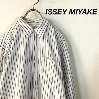 80's ISSEY MIYAKE イッセイミヤケ ストライプ 半袖 シャツ