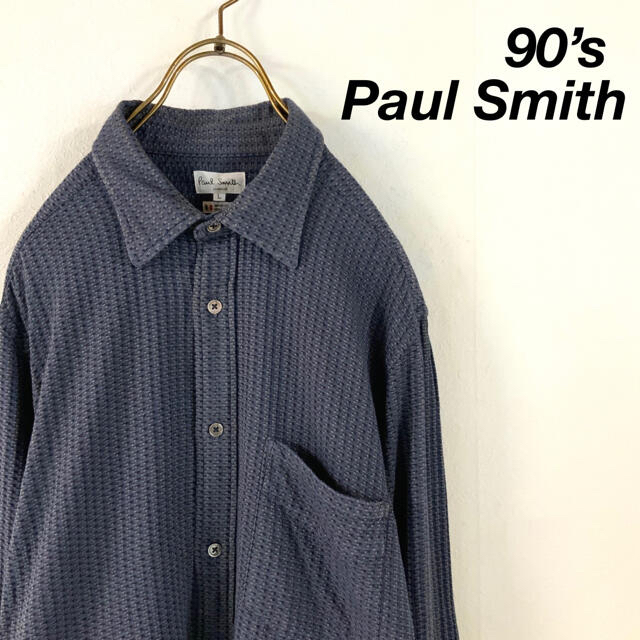 90‘s Paul Smith 総柄 編み込み デザインシャツ