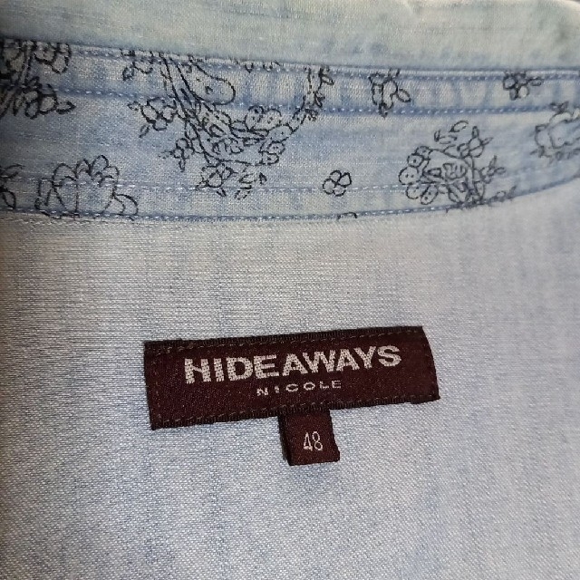 HIDEAWAY(ハイダウェイ)のHIDEAWAYS NICOLEウエスタンデニムシャツブリーチ薄青48新品同様 メンズのトップス(シャツ)の商品写真