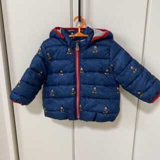 ベビーギャップ(babyGAP)のbaby GAP ミッキーダウンジャケット 80cm(ジャケット/コート)