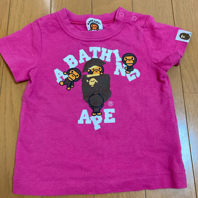 A BATHING APE(アベイシングエイプ)のベイプ　Tシャツ キッズ/ベビー/マタニティのベビー服(~85cm)(Ｔシャツ)の商品写真