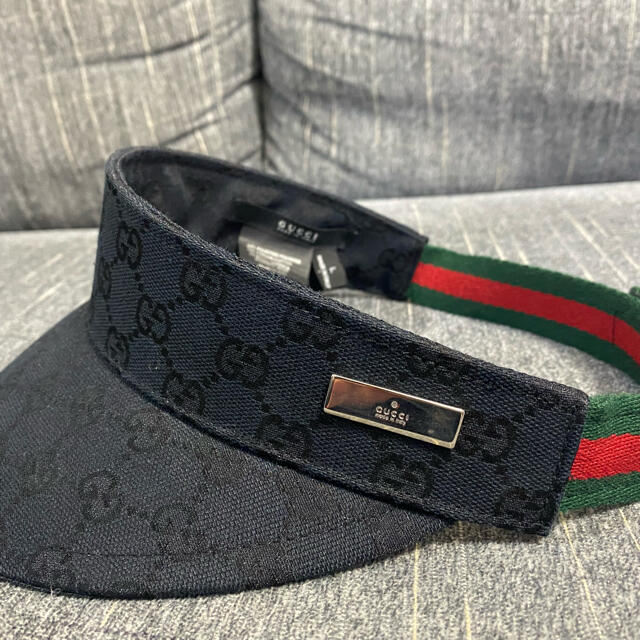 Gucci - GUCCI サンバイザー グッチ キャップ 帽子の通販 by けい ...