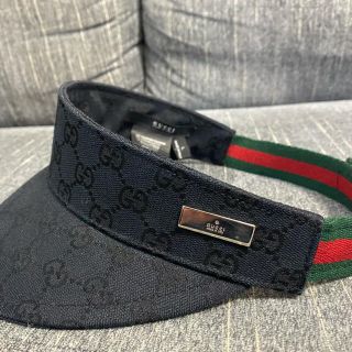 グッチ(Gucci)のGUCCI サンバイザー　グッチ　キャップ　帽子(サンバイザー)