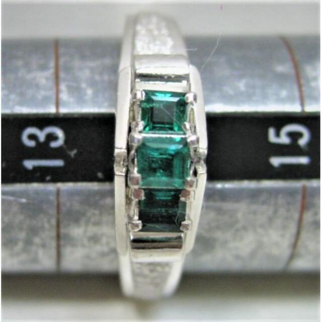 Pt900 プラチナ リング 指輪 エメラルド 0.37ct　b レディースのアクセサリー(リング(指輪))の商品写真