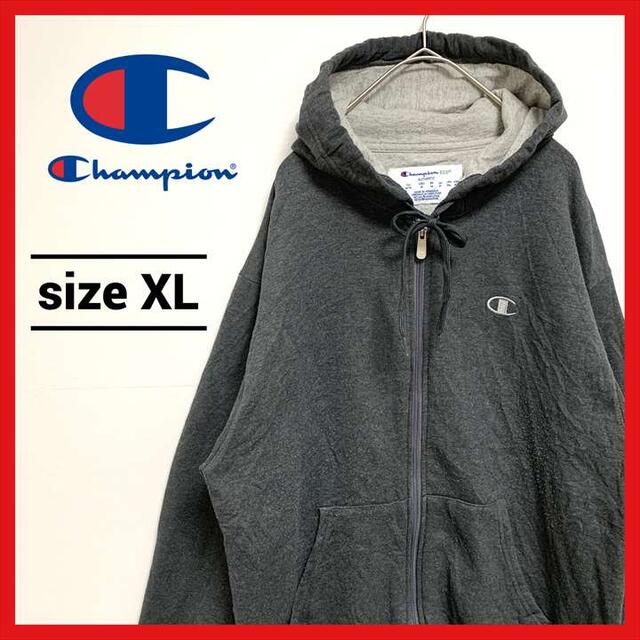 Champion(チャンピオン)の90s 古着 チャンピオン スウェットパーカー オーバーサイズ 刺繍ロゴ XL メンズのトップス(パーカー)の商品写真