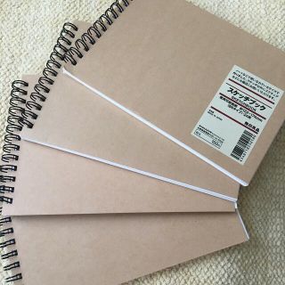 ムジルシリョウヒン(MUJI (無印良品))の無印良品スケッチブックB6★4冊セット(ノート/メモ帳/ふせん)