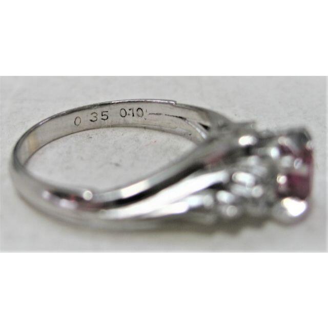 Pt900 プラチナ リング 指輪 ルビー0.35ct ダイヤ0.10ct レディースのアクセサリー(リング(指輪))の商品写真