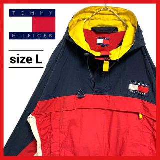 トミーヒルフィガー(TOMMY HILFIGER)の【希少】90s 古着 トミーヒルフィガー ナイロンジャケット セーリングギア L(ナイロンジャケット)