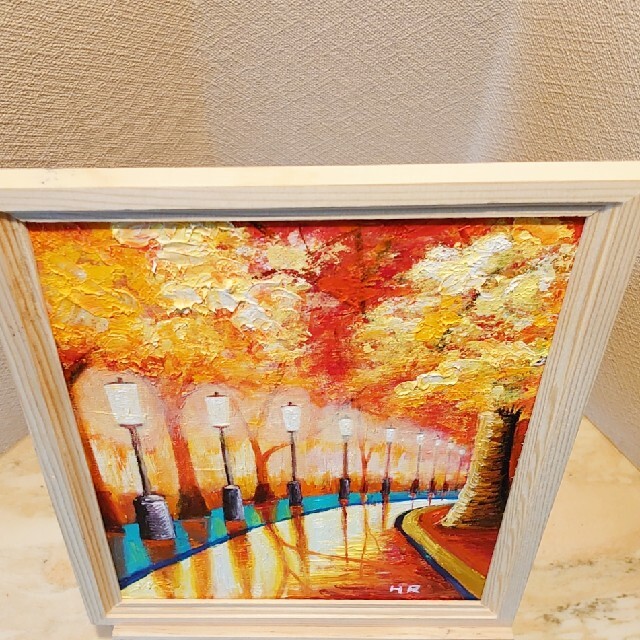 油絵 絵画【紅葉の道】 激安ブランド - grandnairobibikerace.co.ke