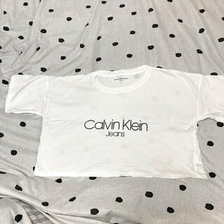 カルバンクライン(Calvin Klein)のcalvin klein ショート丈Tシャツ(Tシャツ(半袖/袖なし))