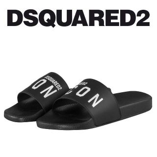 5 DSQUARED2 ブラック ラバー シャワーサンダル size 43