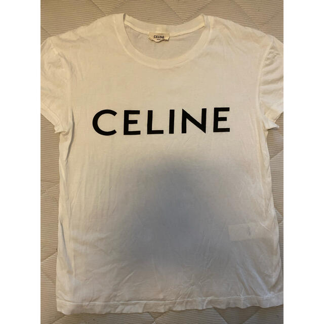 CELINE ロゴTシャツ　美品　ホワイト　S | フリマアプリ ラクマ