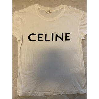 セリーヌ(celine)のCELINE  ロゴTシャツ　美品　ホワイト　S(Tシャツ(半袖/袖なし))