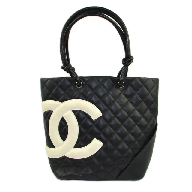 シャネル CHANEL カンボンライン ミディアム トートバッグ トー【】