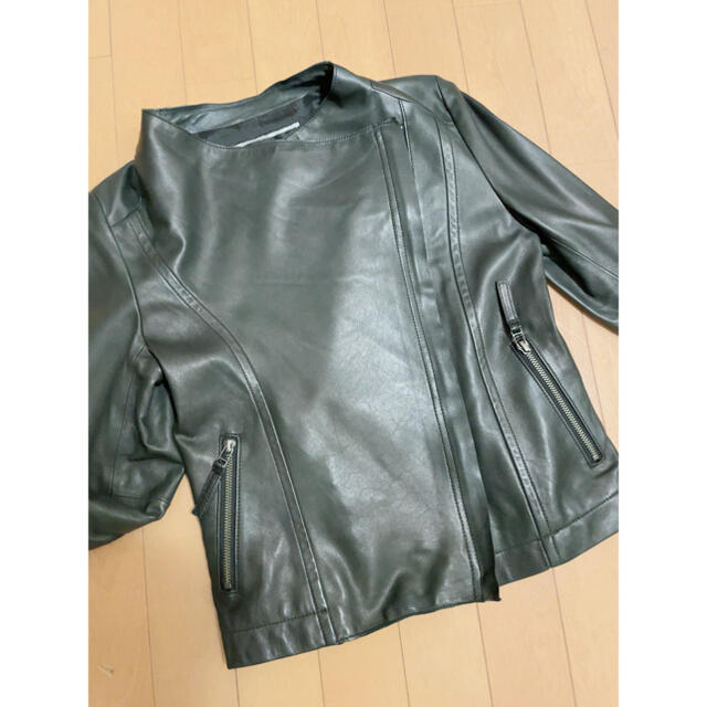 GRACE CONTINENTAL(グレースコンチネンタル)のDiagram ライダースジャケット ブラック size36 レディースのジャケット/アウター(ライダースジャケット)の商品写真