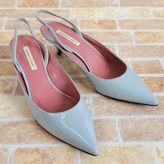 チャールズアンドキース(Charles and Keith)のチャールズ＆キース ☆ エナメル ポインテッドトゥ サンダル 39(サンダル)