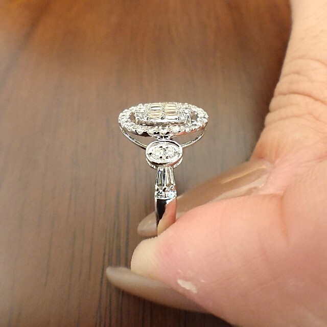 2種カット✨ダイヤモンド 0.5ct リング プラチナ 9号 ダイヤ レディースのアクセサリー(リング(指輪))の商品写真