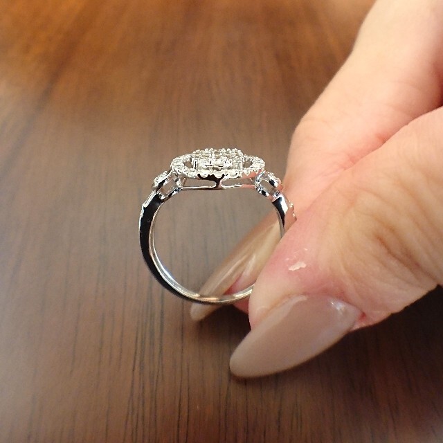 2種カット✨ダイヤモンド 0.5ct リング プラチナ 9号 ダイヤ レディースのアクセサリー(リング(指輪))の商品写真