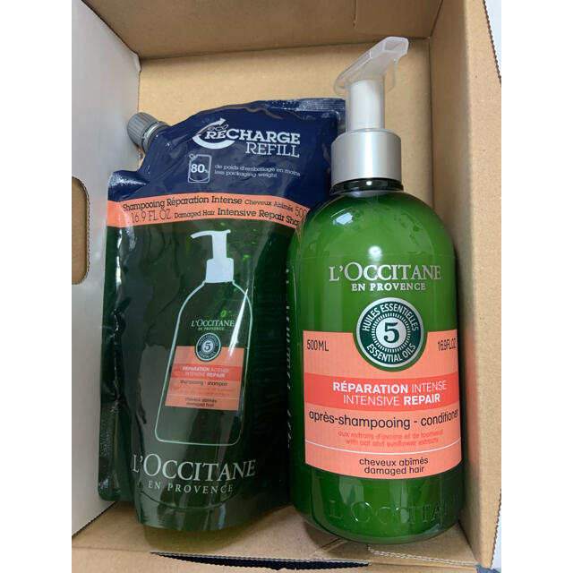 L'OCCITANE(ロクシタン)のロクシタン ファイブハーブスリペアリングシャンプー　コンディショナー500ml コスメ/美容のヘアケア/スタイリング(シャンプー/コンディショナーセット)の商品写真