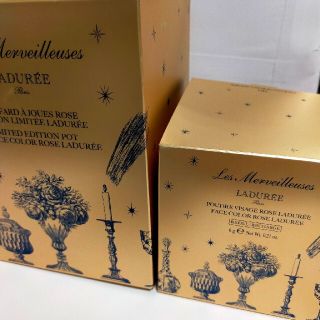 レメルヴェイユーズラデュレ(Les Merveilleuses LADUREE)のラデュレ  フェイスカラーローズ&リミテッドエディションポット(チーク/フェイスブラシ)