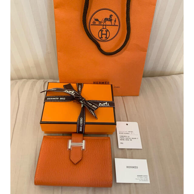 エルメス　HERMES　カードケース　ベアン　ミニ　コンパクト　定期入れ　名刺