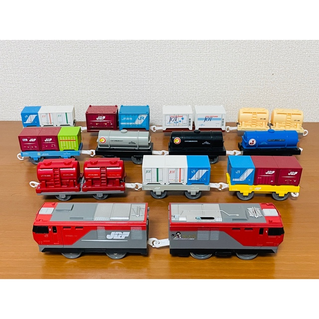 Takara Tomy(タカラトミー)のプラレール  いっぱいつなごう金太郎＆貨車セット　EH500 エンタメ/ホビーのおもちゃ/ぬいぐるみ(鉄道模型)の商品写真