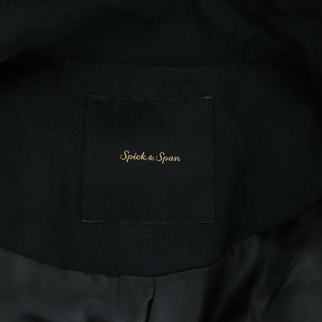 Spick & Span(スピックアンドスパン)のスピック&スパン トレンチコート ロング 春アウター 36 S 黒 レディースのジャケット/アウター(トレンチコート)の商品写真