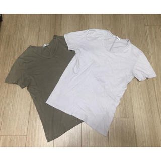 ボナジョルナータ(BUONA GIORNATA)のボナジョルナータ コットン100% Tシャツ 2枚セット カーキ グレー M(Tシャツ/カットソー(半袖/袖なし))