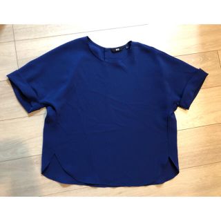 ユニクロ(UNIQLO)の♡UNIQLO♡デザインカットソー♡ブルー♡込み(カットソー(半袖/袖なし))