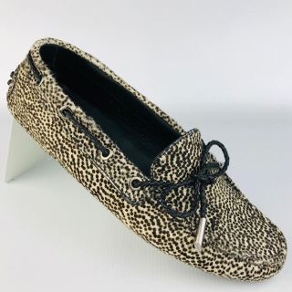 美品 TOD'S ハラコイントレチャートリボンドライビングシューズ ...