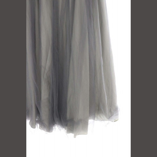 other(アザー)のエクラ eclat チュールスカート  ロング フレア 40 グレー レディースのスカート(ロングスカート)の商品写真