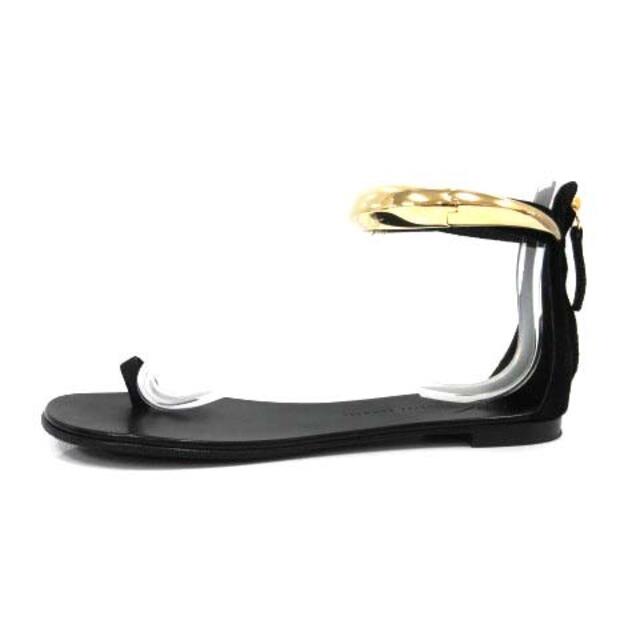 Giuseppe Zanotti Design(ジュゼッペザノッティデザイン)のジュゼッペザノッティデザイン L'Appartement GOLD 黒 37 レディースの靴/シューズ(サンダル)の商品写真