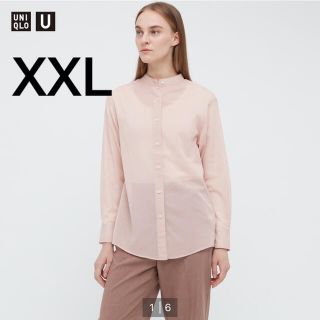 ユニクロ(UNIQLO)のXXL シアーバンドカラーシャツ UNIQLO(シャツ/ブラウス(長袖/七分))