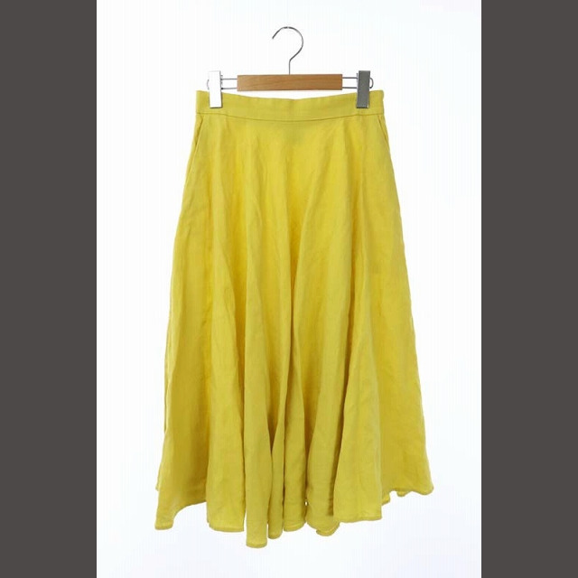 UNITED ARROWS(ユナイテッドアローズ)のユナイテッドアローズ UNITED ARROWS フレアロングスカート 36 黄 レディースのスカート(ロングスカート)の商品写真