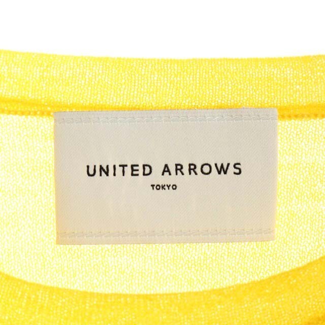 UNITED ARROWS(ユナイテッドアローズ)のユナイテッドアローズ 麻混カットソー 長袖 薄手 シアー シースルー イエロー レディースのトップス(カットソー(長袖/七分))の商品写真