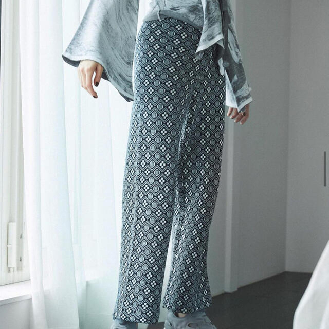 Pattern Jacquard Knit Pants  JUEMI