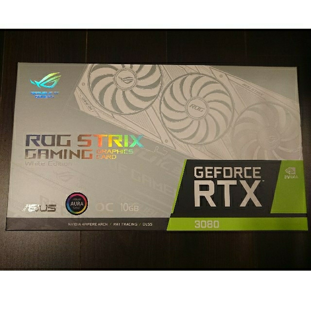 【非LHR】ASUS RTX 3080 ROG STRIX 10G WhitePCパーツ