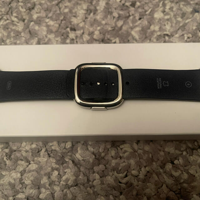 Apple Watch(アップルウォッチ)のApple Watch 純正モダンバックル　ミッドナイトブルーレザー メンズの時計(レザーベルト)の商品写真