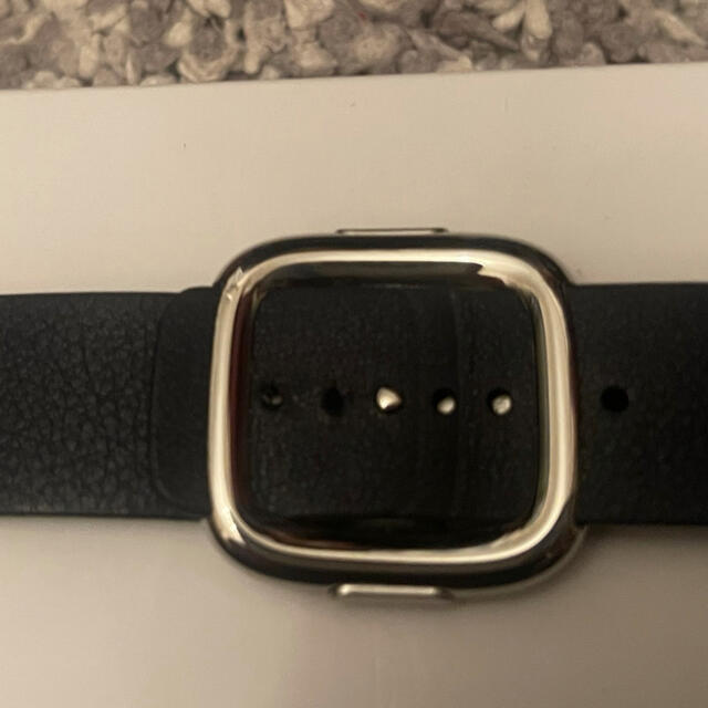 Apple Watch(アップルウォッチ)のApple Watch 純正モダンバックル　ミッドナイトブルーレザー メンズの時計(レザーベルト)の商品写真