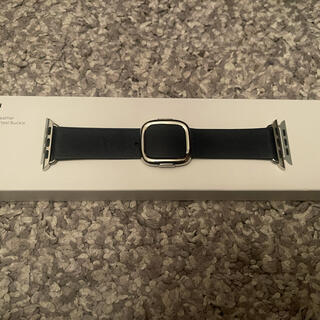 アップルウォッチ(Apple Watch)のApple Watch 純正モダンバックル　ミッドナイトブルーレザー(レザーベルト)