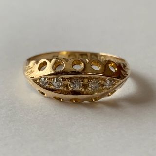 英国　イギリス　18ct 18金　ジプシーリング(リング(指輪))