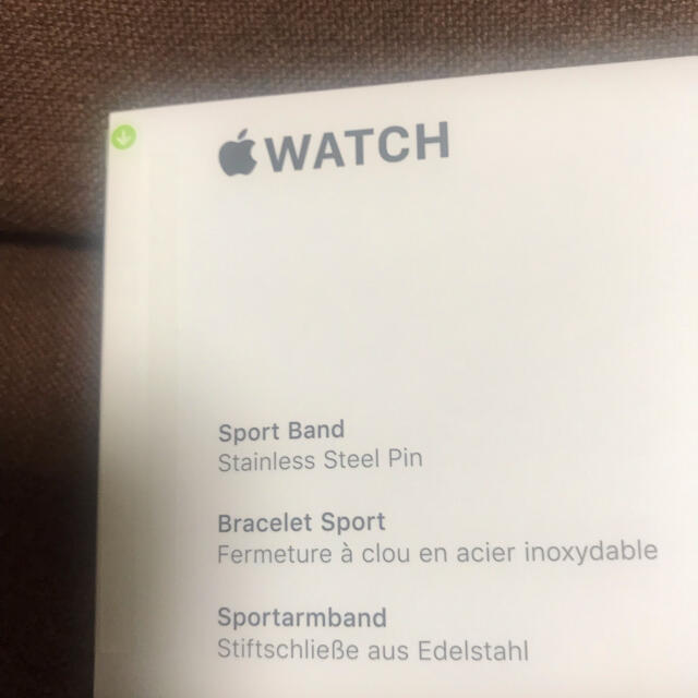 Apple Watch(アップルウォッチ)の純正品/未使用/未開封　Apple Watch スポーツバンドホワイト40mm  メンズの時計(腕時計(デジタル))の商品写真
