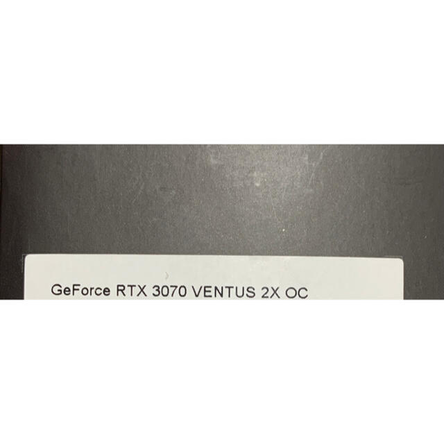MSI GeForce RTX 3070 VENTUS 2X OC VD7419 スマホ/家電/カメラのPC/タブレット(PCパーツ)の商品写真