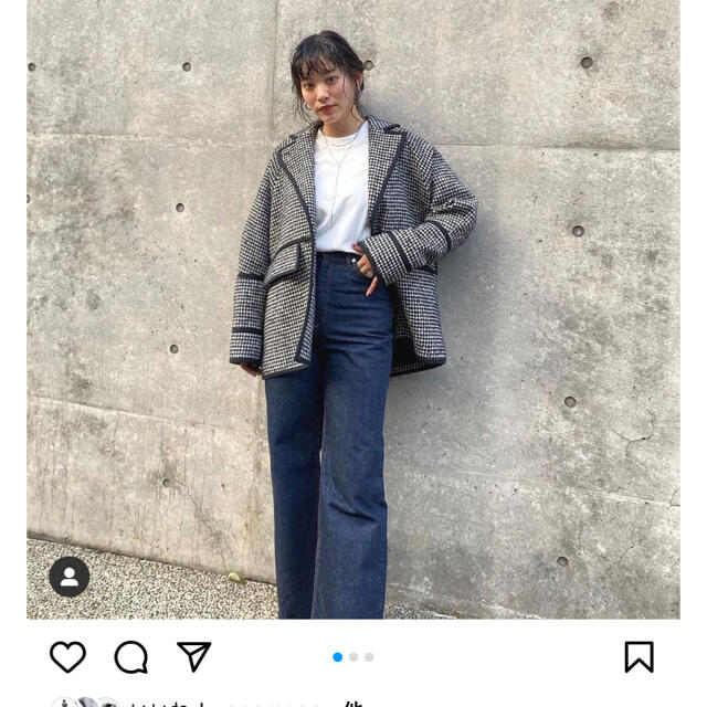 最終値下げCLANE MIX HOUNDSTOOTH LINE JACKET