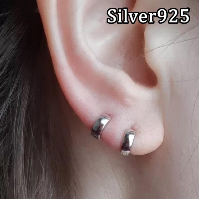 ♡フープピアス♡シルバー925 シルバー 内径5mmの通販 by Versteck*゚
