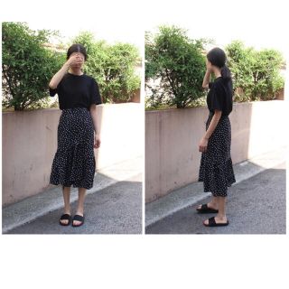 オオトロ(OHOTORO)のohotoro berry dot skirt(ひざ丈スカート)