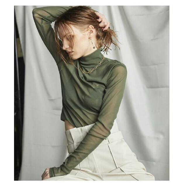 ALEXIA STAM(アリシアスタン)のjuemi tulle turtle neck レディースのトップス(カットソー(長袖/七分))の商品写真