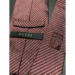 グッチ(Gucci)のGucci グッチ ネクタイ GG柄 パープル ワインレッド(ネクタイ)