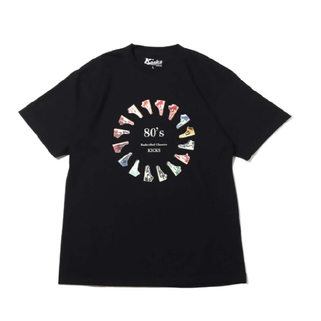 atmos(アトモス)のKICKS TEE BLACK　スニーカーTシャツ メンズのトップス(Tシャツ/カットソー(半袖/袖なし))の商品写真